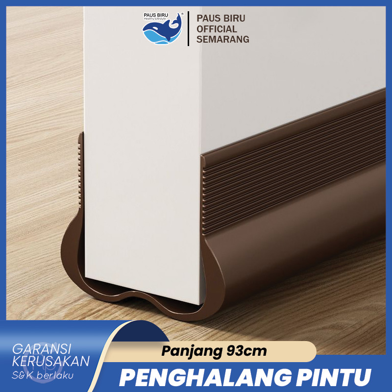Paus Biru - Penghalang Celah Bawah Pintu PVC Lis Penutup Lubang Pintu Kamar Mandi Anti Debu Serangga