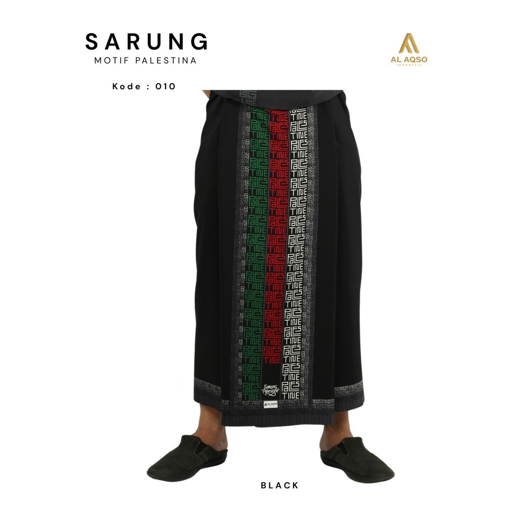 Al Aqso | Sarung Motif Palestina Sarung Palestina Hitam Putih 010