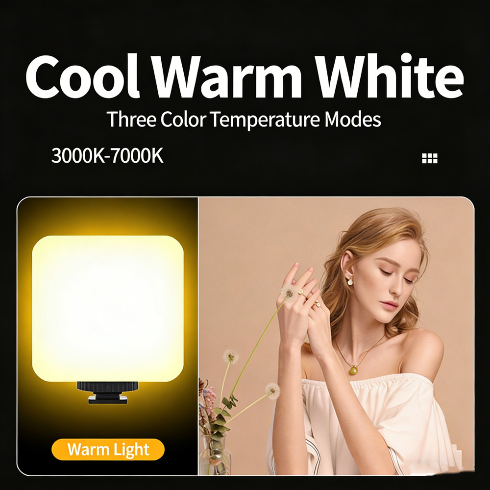 Pocket RGB Fill Light Portable LED Light Video Mini Fill Light For Camera Smartphone GoPro Laptop Se