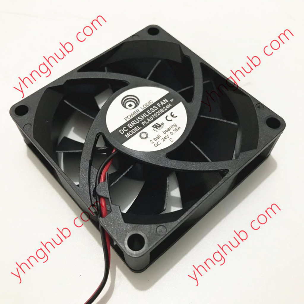 Power Logic PLA07020B24H DC 24V 0.35A 70x70x20mm 2-Wire Server Square Fan