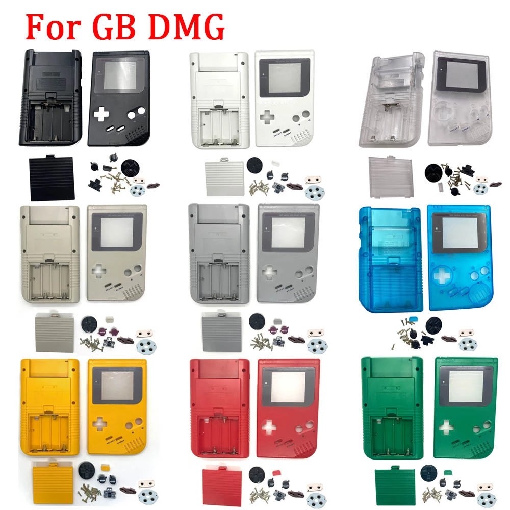 Full Set GB DMG Housing Shell with Buttons Conductive Rubber Pad Kits For Gameboy GB DMG IPS Case Cl