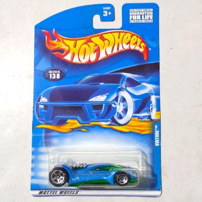 Mainan Hot Wheels Vulture biru hijau 2001 HW blue card rare