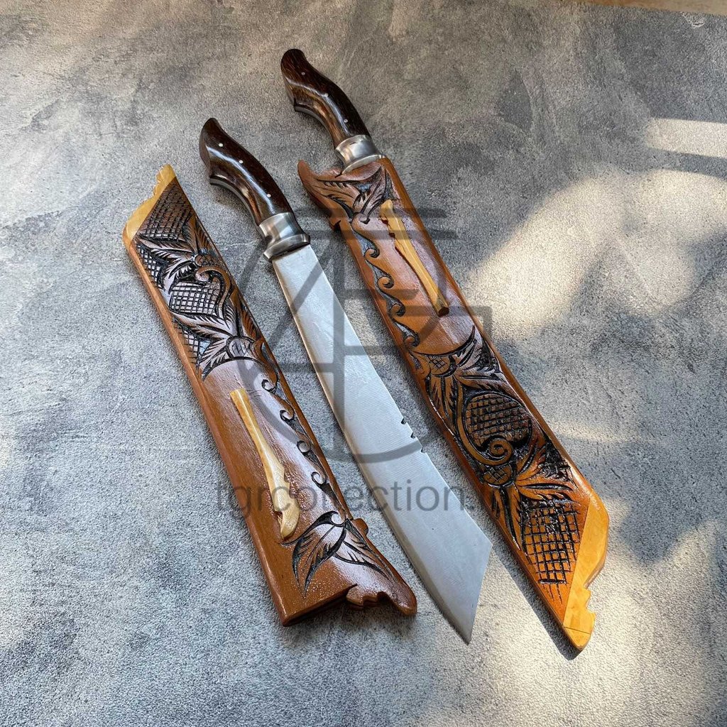 GOLOK PATIMURA UKIR DURAL KEREN BAHAN BAJA PER ASLI SIAP PAKAI