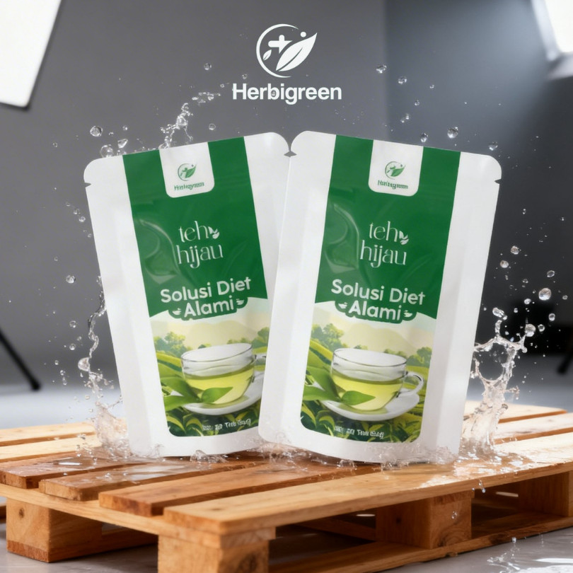 HERBIGREEN TEA SLIMMING Herbal 2 Pcs teh Hijau Herbal pelangsing penurun berat badan isi 20 pcs  DIE