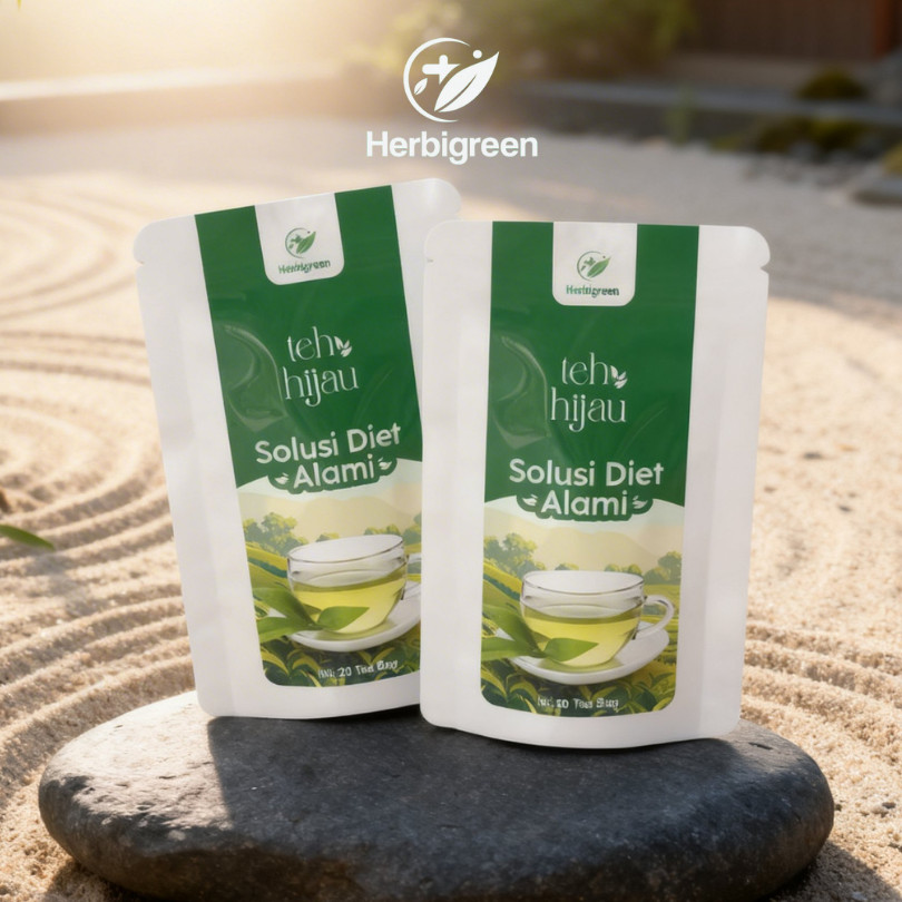 HERBIGREEN Pelangsing Badan Herbal Alami Susut Lemak Asli Original Aman Tubuh Perut Paha Bpom dan  H