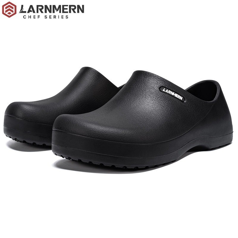 Sepatu Kitchen LARNMERN Chef Shoes Safety Shoes Anti Slip Ringan Slip On Waterproof Eva Rubber