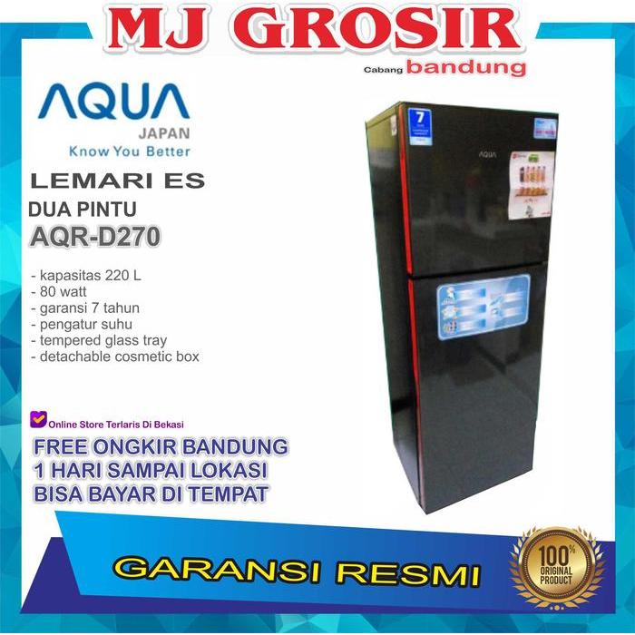KULKAS AQUA JAPAN AQRD 270 LEMARI ES 2 PINTU AQRD270 LOW WATT