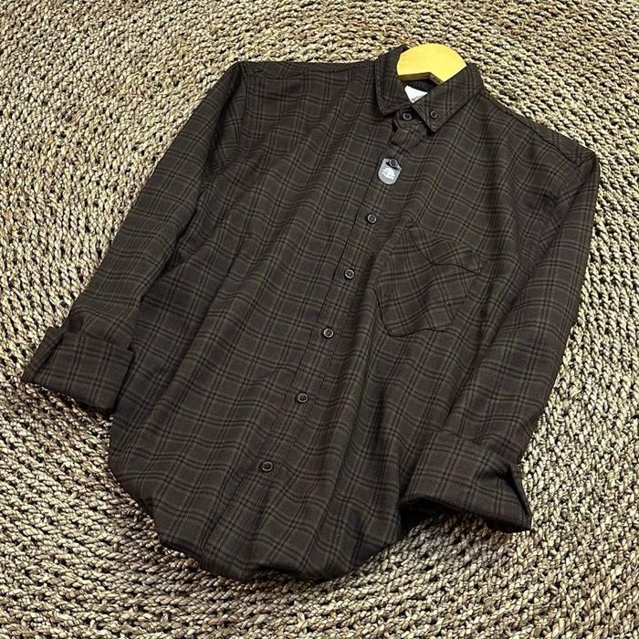 KEMEJA FLANEL PRIA LENGAN PANJANG PREMIUM G15 Distro Kotak Casual Cowok Hitam Katun Baju Surfing Mot