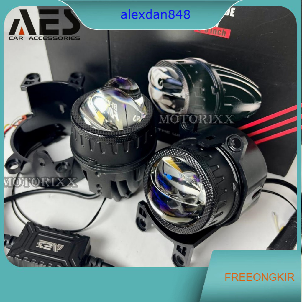 ORIGINAL AES PROJECTOR BILED FOGLAMP MINI 2 INCHI HONDA TOYOTA NON LASER DAN LASER | FOGLAMP MINI AE