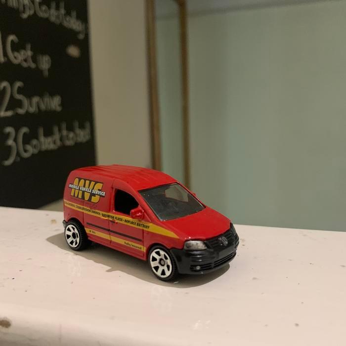 Matchbox Volkswagen Caddy Merah loose junk bukan tomica realtoy 2ND