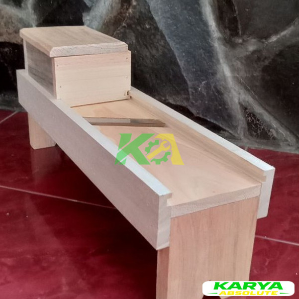 Alat Pengiris Bawang Merah Kayu Jati Asli  - Mesin Irisan Bawang Manual Serbaguna Murah - Pemotong B