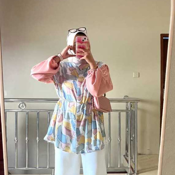 ARDIOSHOP Tunik Jumbo Kekinian Terbaru 2021 Atasan Wanita Muslim Big Size FREE MASKER XL XXL XXXL 4L