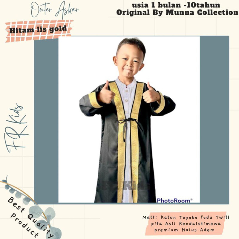 ARDIOSHOP Rompi Jubah anak/ Jubah askar/ Rompi gamis arab/jubah arab/ outer wisuda/best seller