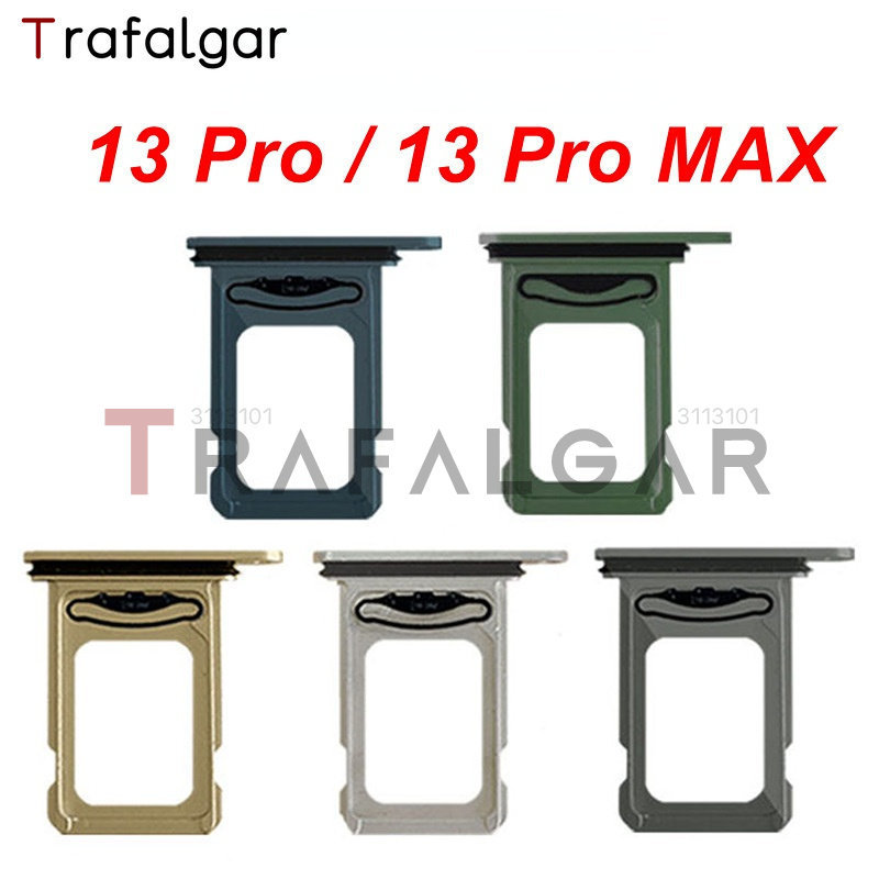 Single Dual SIM Card Trays For iPhone 13 Pro Max SIM Slot Holder Socket Adapter Replacement For iPho