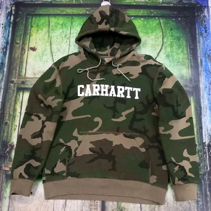 Hoodie CARHARTT SPELL OUT CAMO size L fit XL ( P : 72cm L : 60cm)