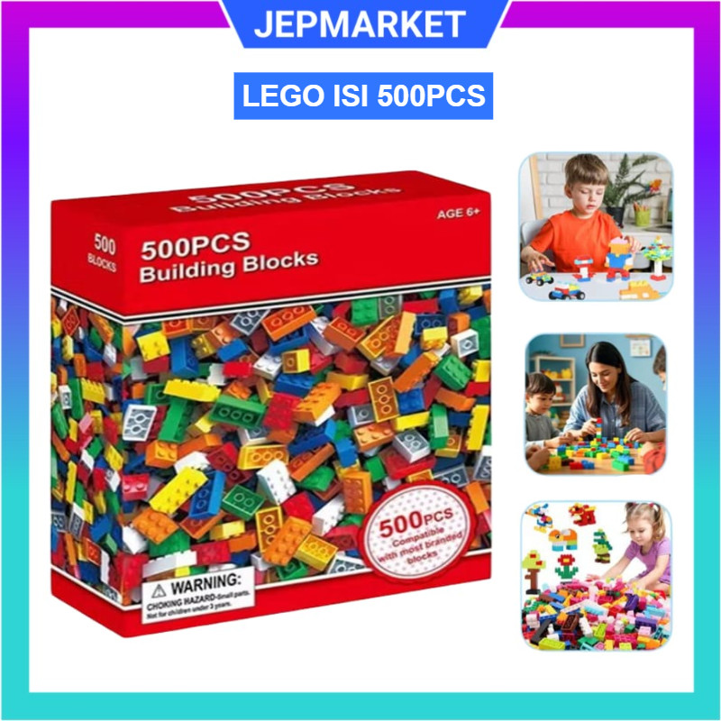 Mainan Lego Balok Bangunan / Lego blok susun 500pcs / Building Block Isi 500 PCS / Mainan Balok susu