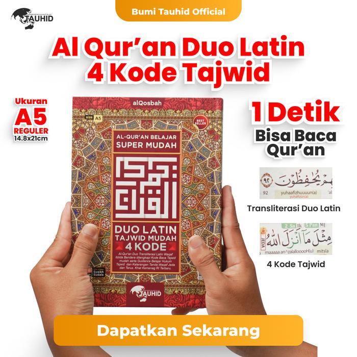[Beli 1 Dapat 5] Al Qur’an Duo Latin A5 4 Kode Tajwid Bonus Tunji + 2 buku saku + Kelas tahsin trial