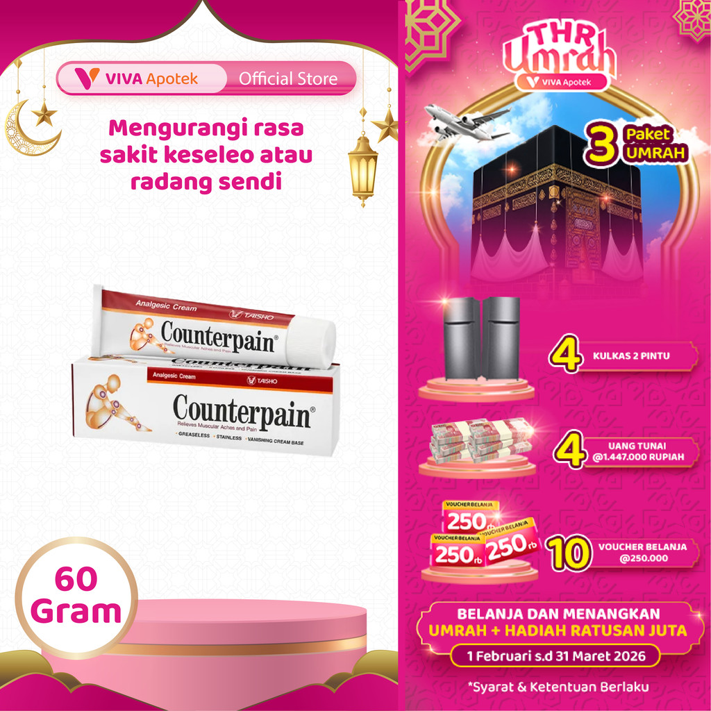 Counterpain Cream untuk Meredakan Nyeri Otot (60 Gram)
