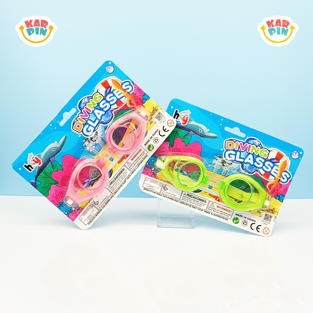 Karpin Kacamata Renang Anak Diving Glasses Kaca mata Berenang Tali Elastis Nyaman Dipakai