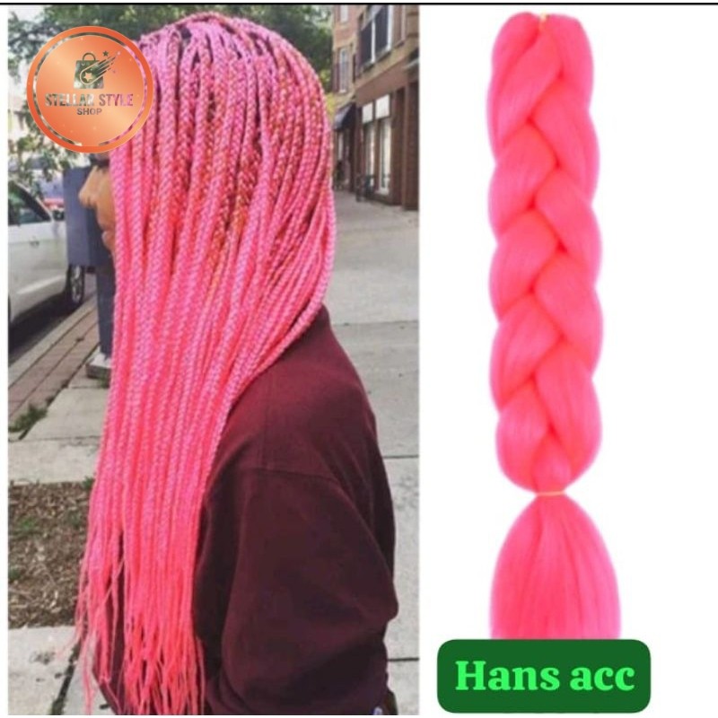 Stellastyle- rambut kepang exstension/rambut sambung sintetis kepang jumbo