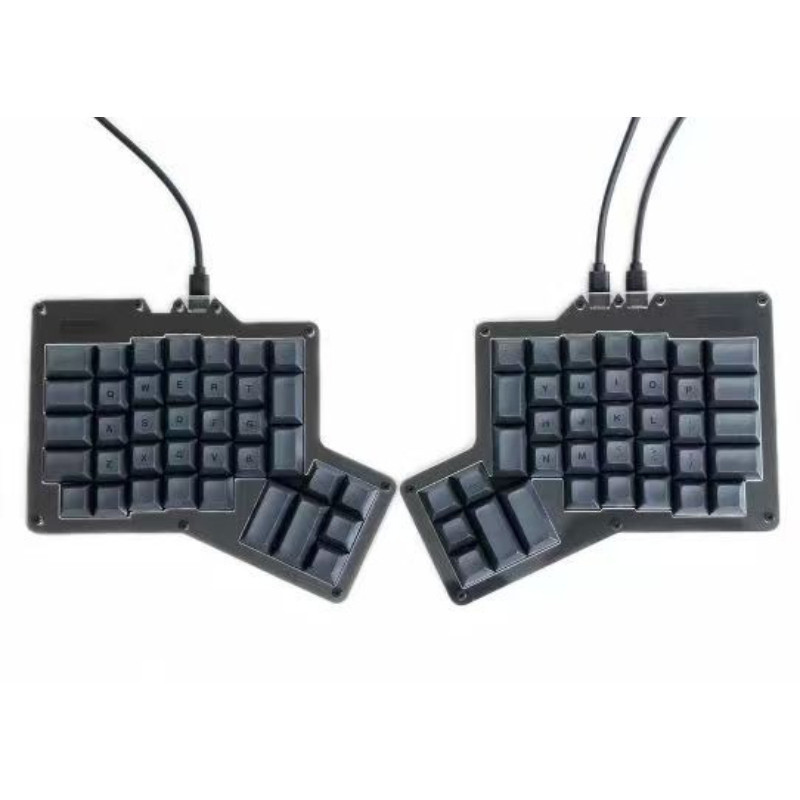 ErgoDox Ergo Wired Split Meanical Keyboard Acrylic Case Raum Carve DSA Keycap MX Hot Swap RGB Horn K