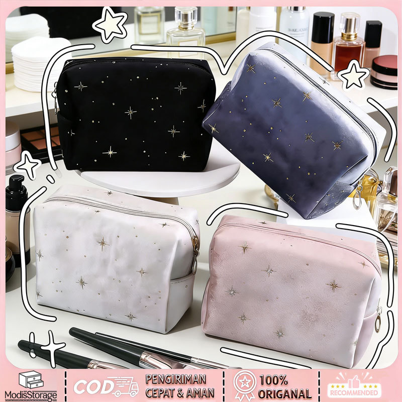 Tas Penyimpanan Kosmetik Tas Penyimpanan Perawatan Kulit Tas Perlengkapan Mandi Portabel Plush Cetak