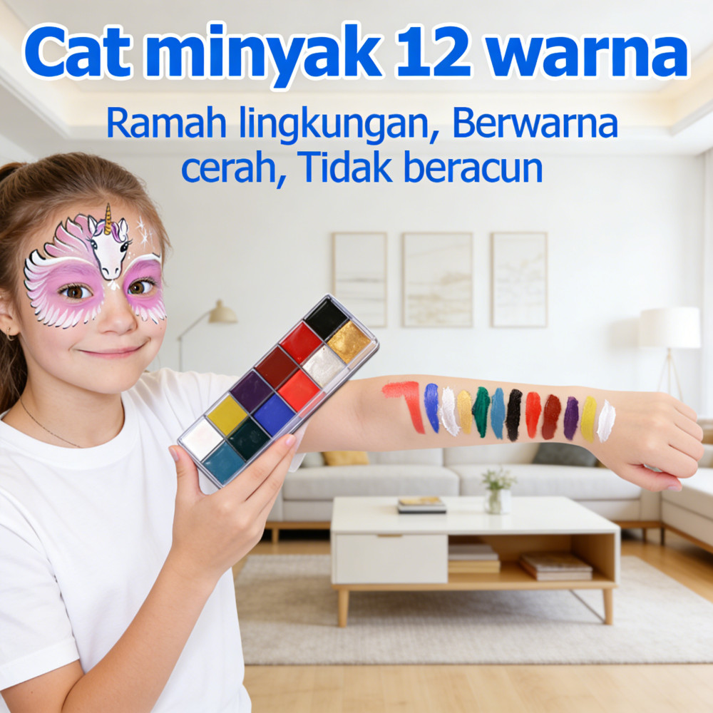 Wajah Painting Wajah Palette Body 12 Warna Cat Face Painting Painting