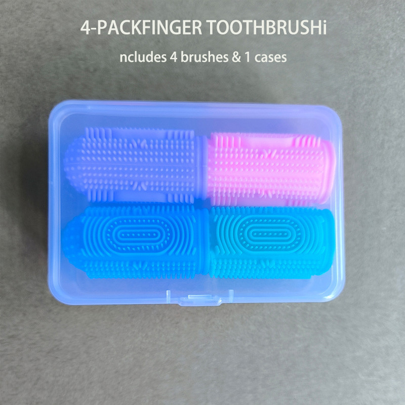 Dog toothbrush, finger toothbrush, dog brushing kit 8 pieces, dog teeth cleaning and teeth care pet 