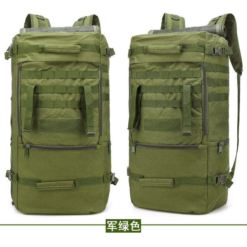 60L Large Capacity Tactical Camouflage Travel Backpack Sports Unisex Oxford Fabric Outdoor Climbing 