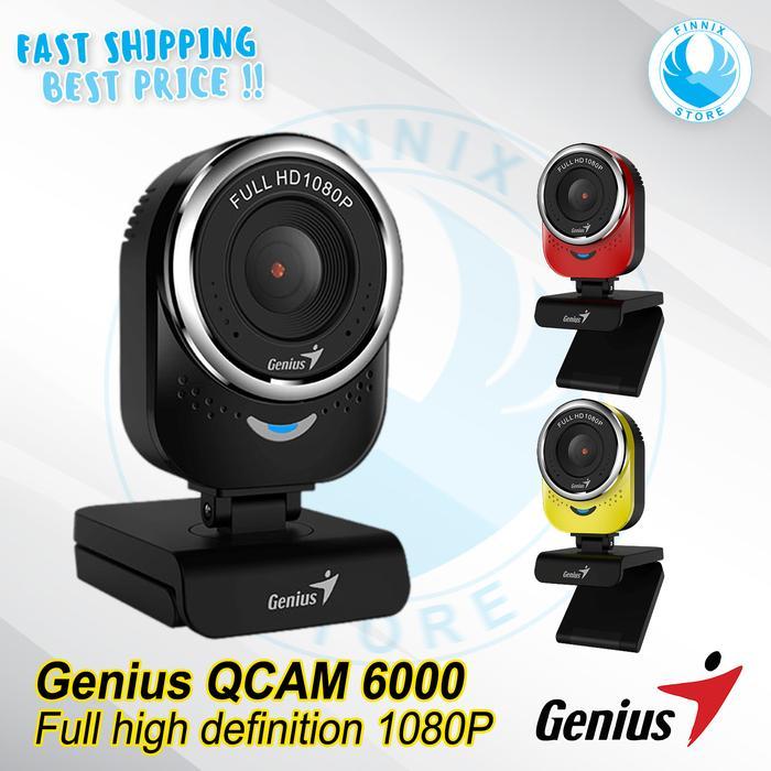 Genius QCAM 6000 Webcam Full HD 1080P - Webcam Gamer Laptop Komputer - Hitam