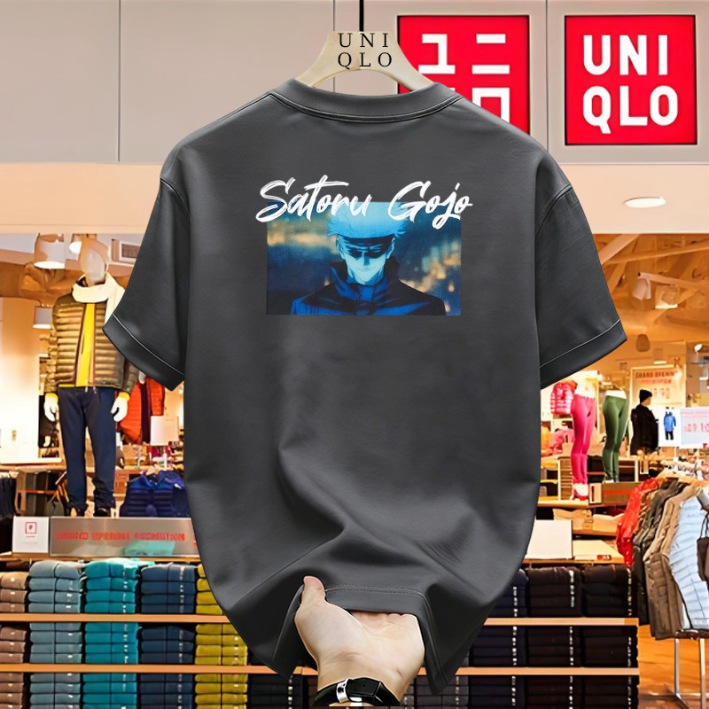 UNIQLO Jujutsu Kaisen T Shirt Unisex – Kaos Anime Pria Wanita Lengan Pendek Casual