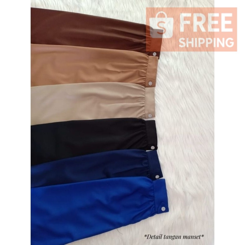 03. Gamis Dewasa Polos Simpel Bahan Berkualitas Toyobo.Gamis pkk.pakaian wanita lainnya