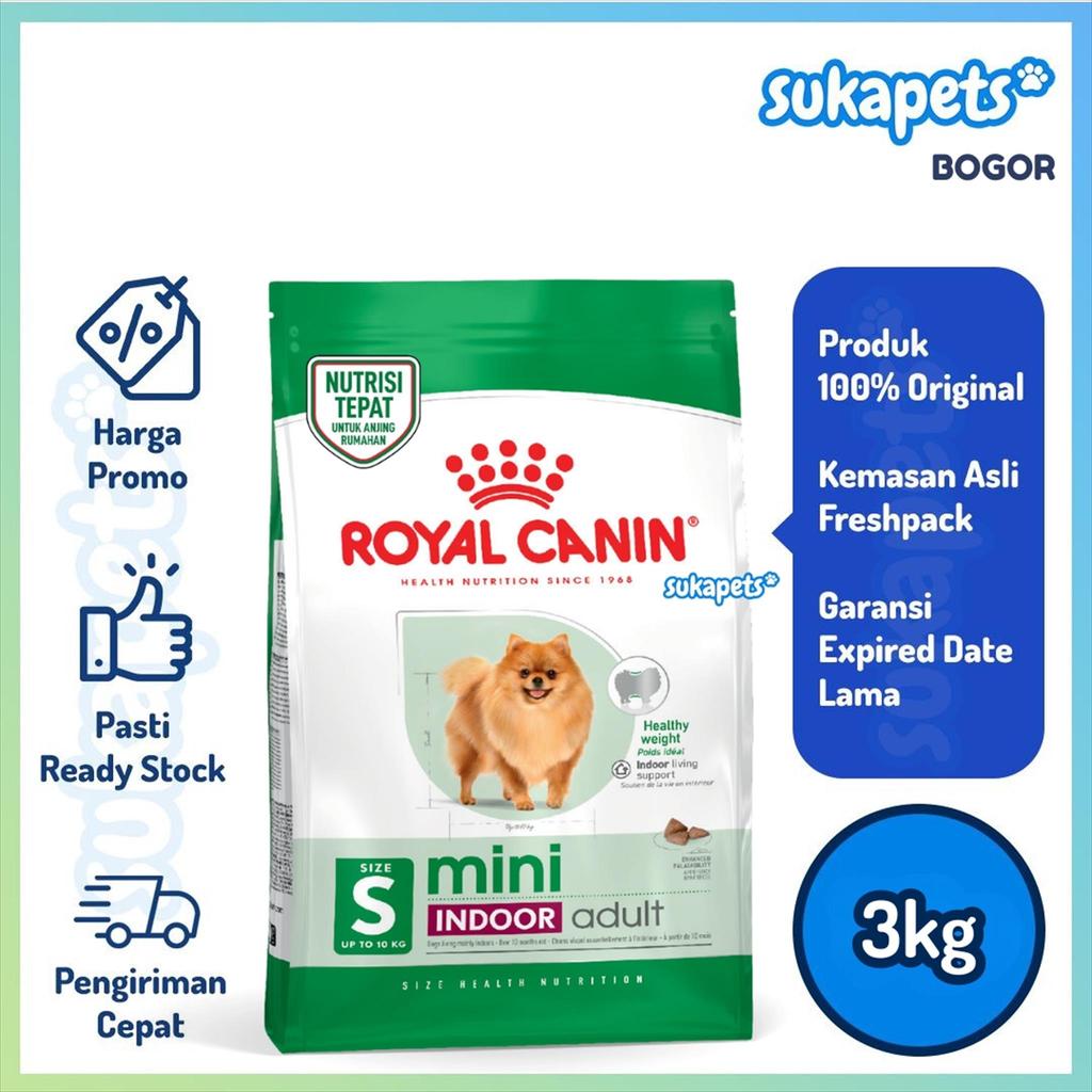 Royal Canin Mini Indoor Adult Makanan Anjing Dewasa Dry 3kg
