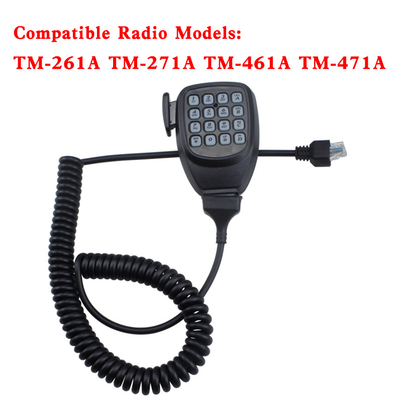 Kenwood 8 Pin Speaker Microphone Keyboard Button PTT Car Intercom TM281TM481 TM471 TM271 TM868g Tk81