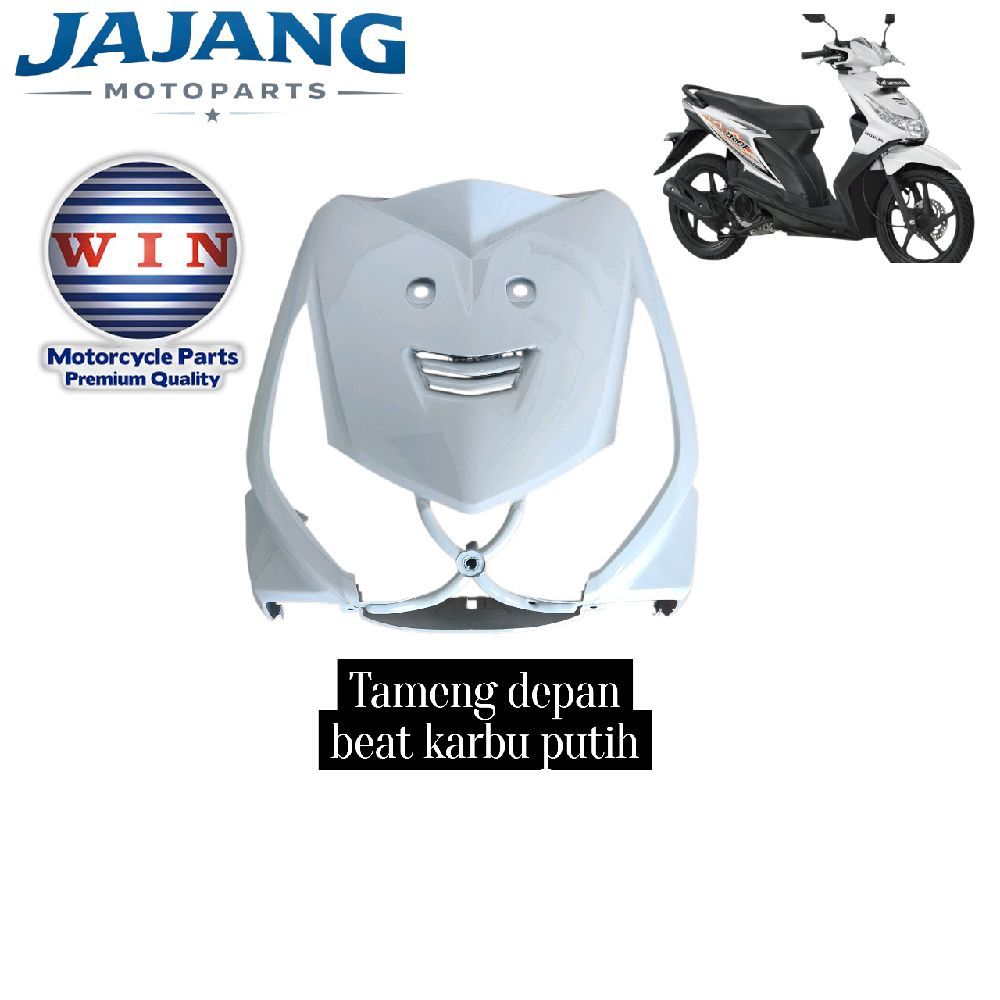 win tameng depan beat karbu putih glossy original win