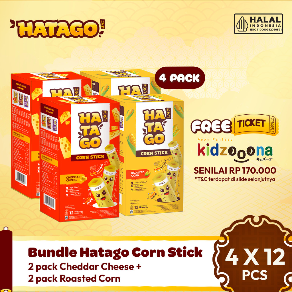 Hatago Bundling Tiket Kidzoona - 2 Roasted Corn + 2 Cheddar Cheese