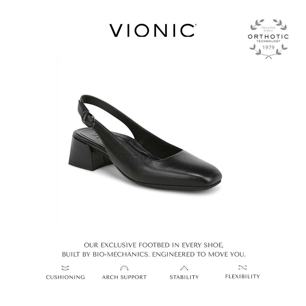Vionic Reyes Black Flatshoes Wanita