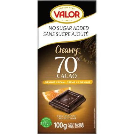 Coklat Valor 85% 70% Cocoa Sugar Free Dark Chocolate Milk Truffle Creamy Orange Cokelat Hitam Batang