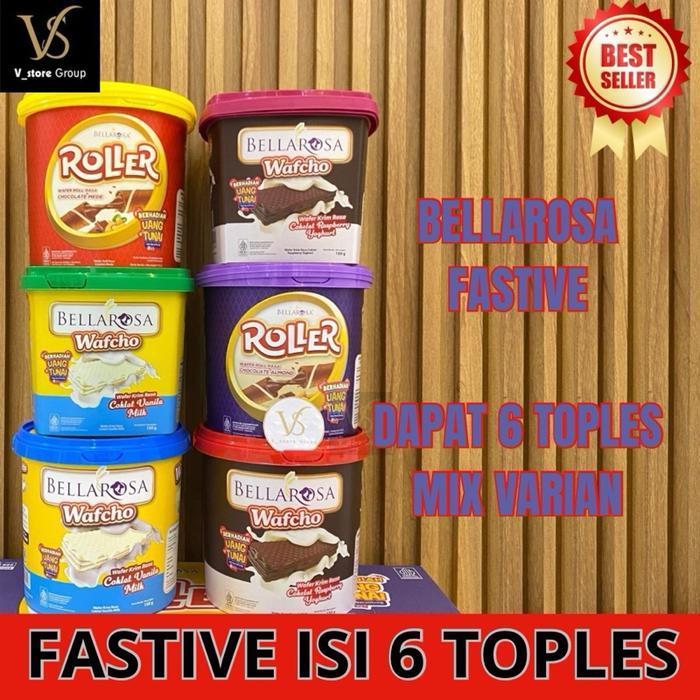 (DAPAT 1DUS ISI 6TOPLES MIX BELLAROSA) Bellarosa  Kue Kering cookies -Bellarosa nastar&kue kacang-Be