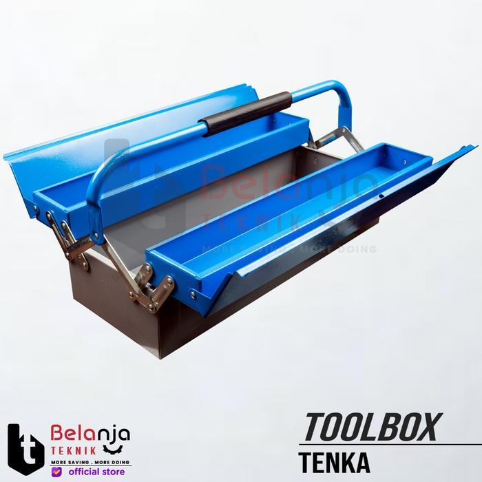 Tenka Toolbox Besi 2 Susun Tool Box Tempat Perkakas Metal 2 Tingkat