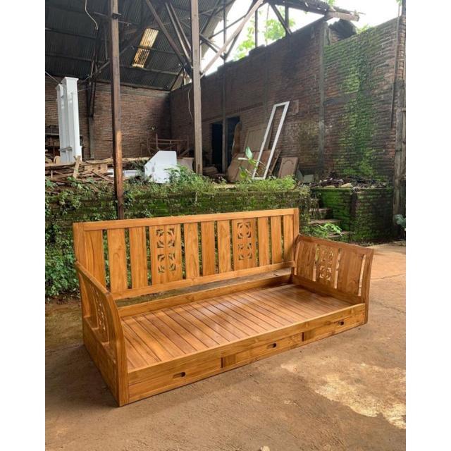 Bale Bale Laci Kursi Teras Kursi Bangku Laci Bahan Kayu Jati