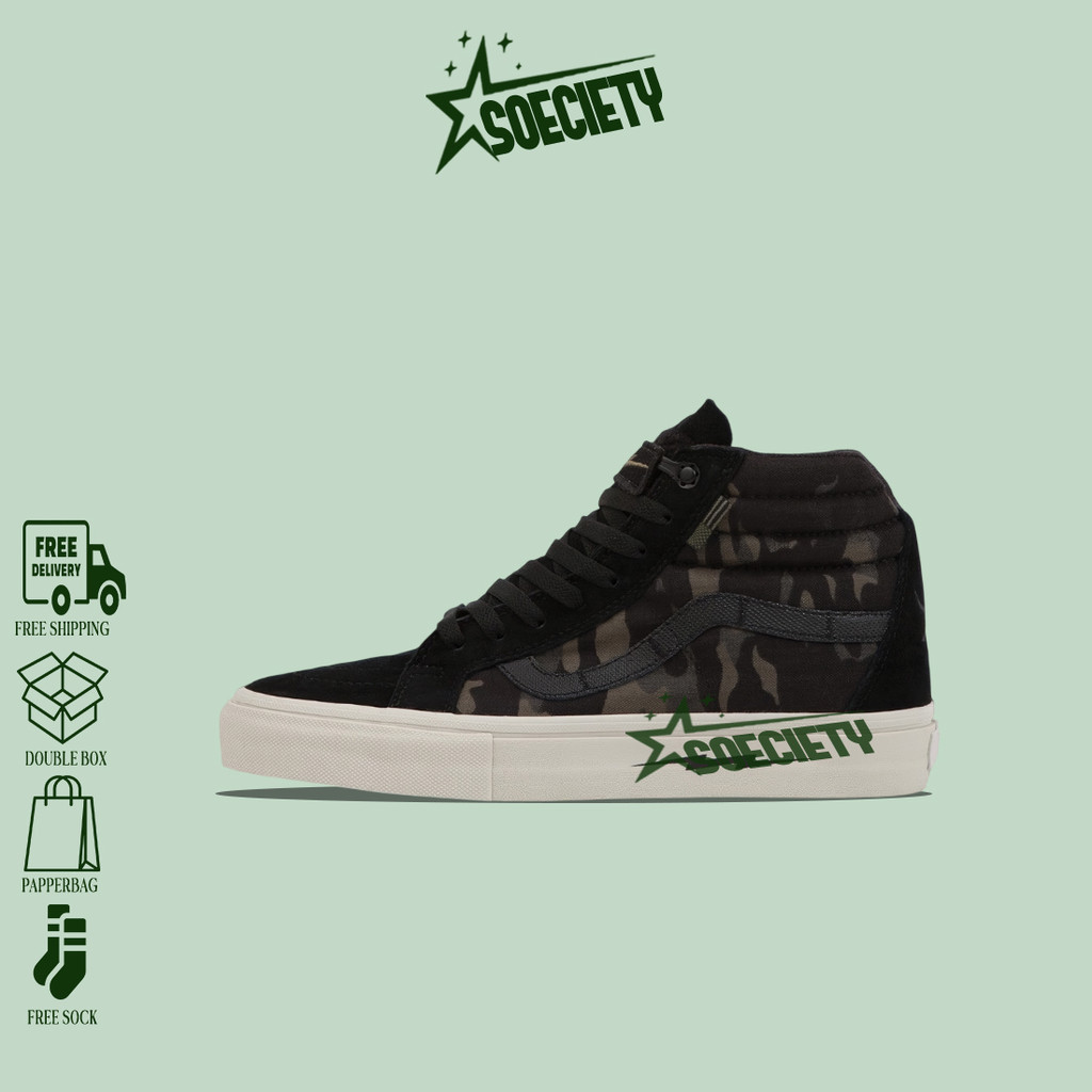 Vans Sk8 Hi Notchback Defcon Multicam Jungle Black