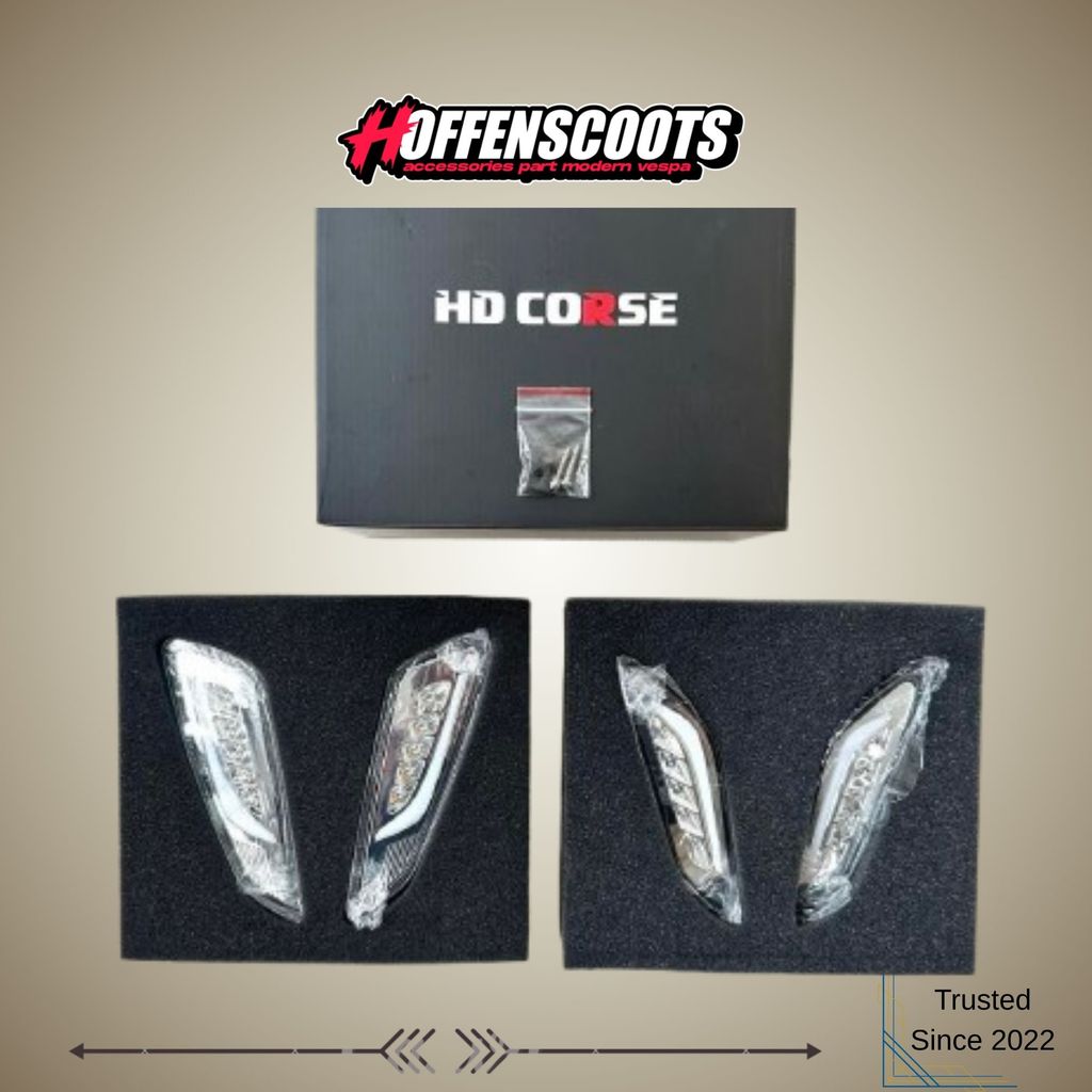 Indicator Sein / Lampu Sein LED HD CORSE Running Clear Original Vespa Sprint Primavera 3V iGET ABS