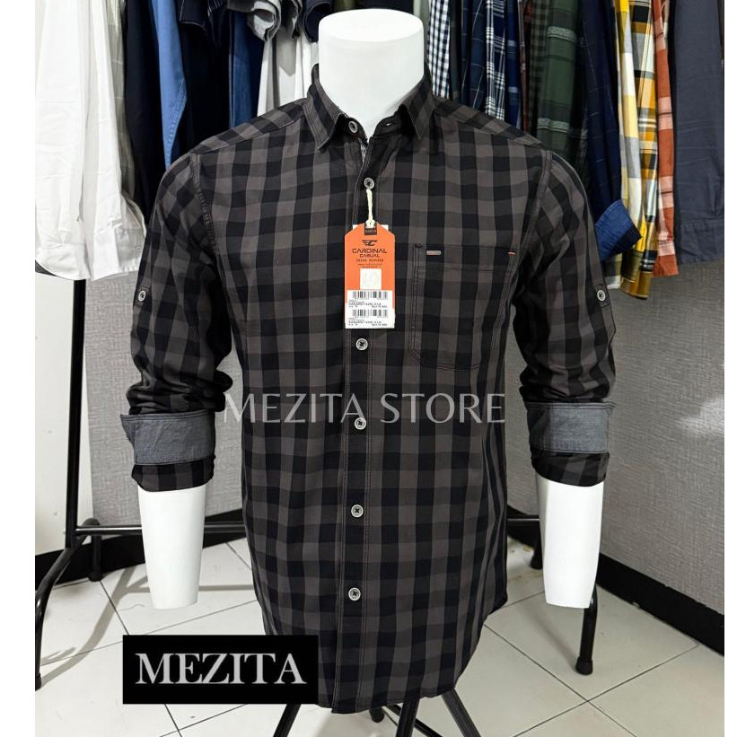 Kemeja Pria Cardinal Casual 1428 Hitam