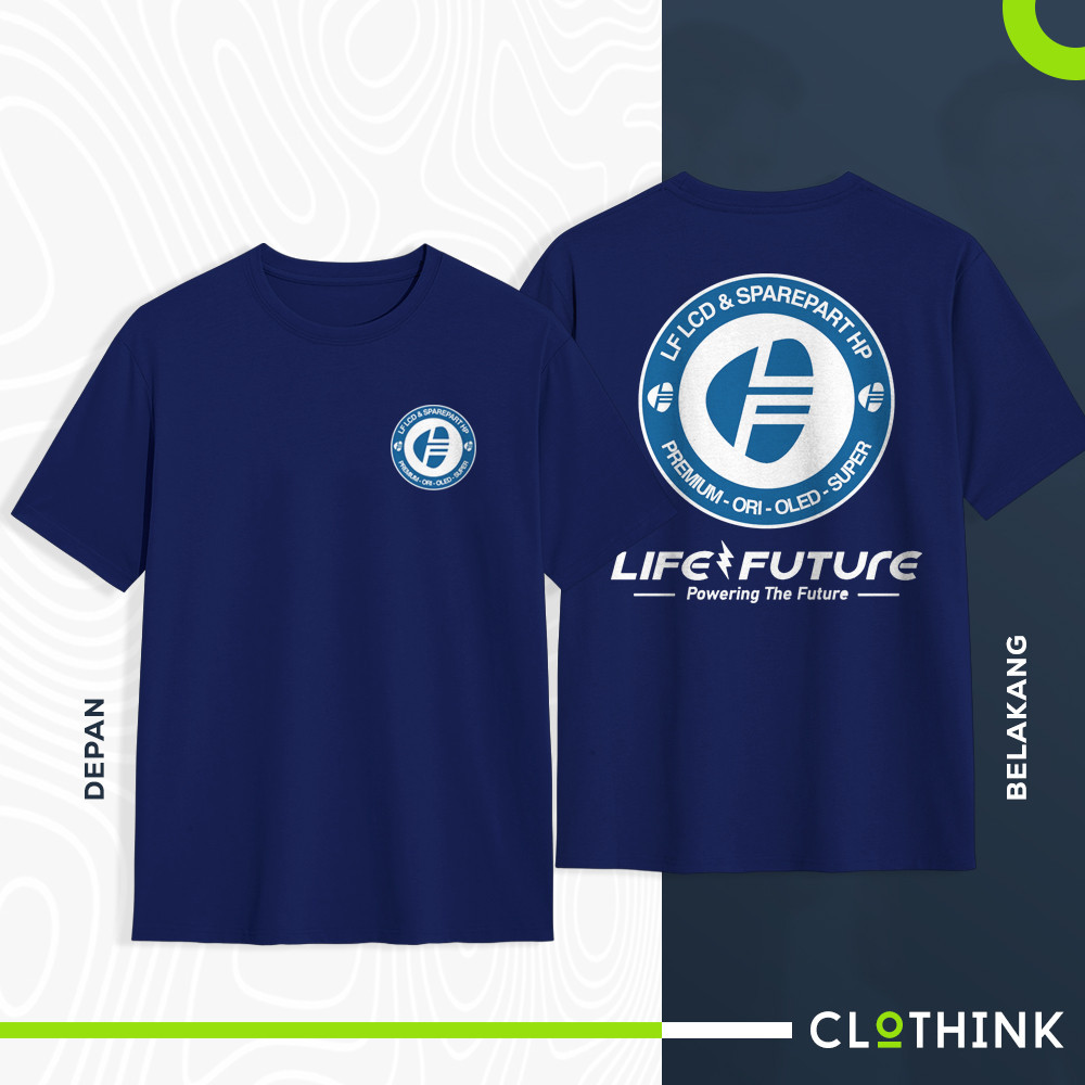 KAOS LCD LIFE FUTURE Baju Kaos LF life future bisa custom nama konter