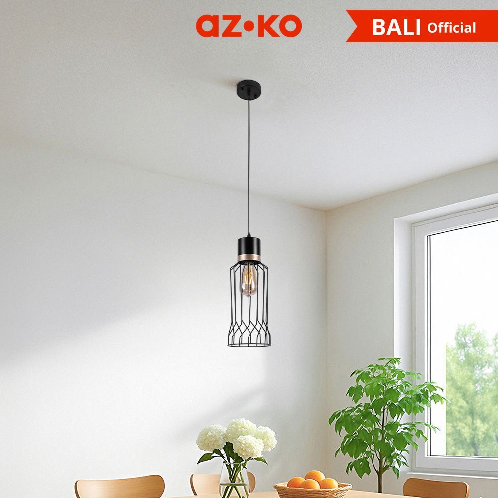 AZKO Eglare Khola Lampu Gantung Hias - Hitam Hanging Lamp Lighting Plafon Light Lampu Langit Langit 