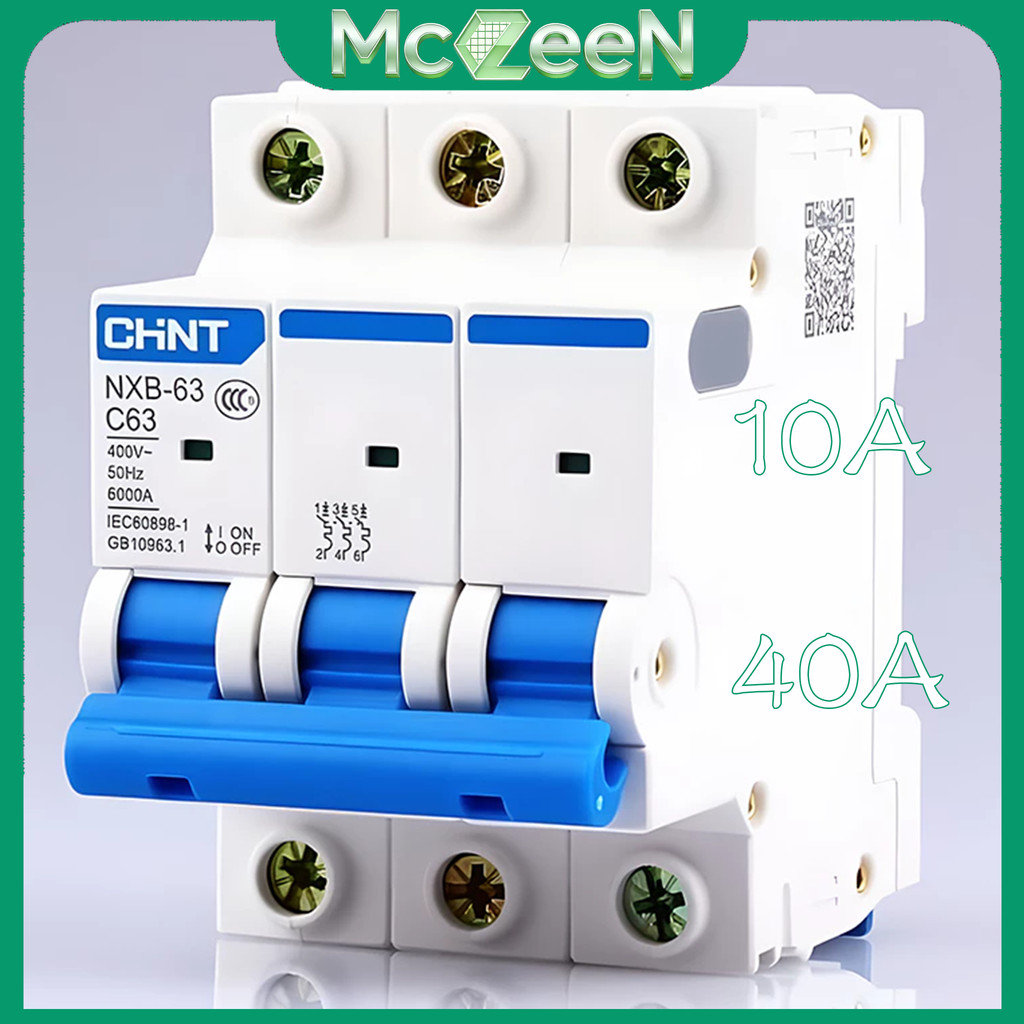 MCB CHINT 3 Phase 6KA NXB‑63 + Kontaktor 3P AC220V‑480V