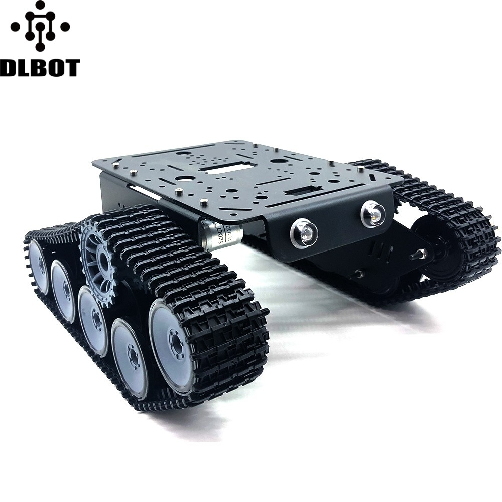 T300P Aluminum Alloy Body  smart tank assis with robot arm interface,plastic wheel / plastic track f