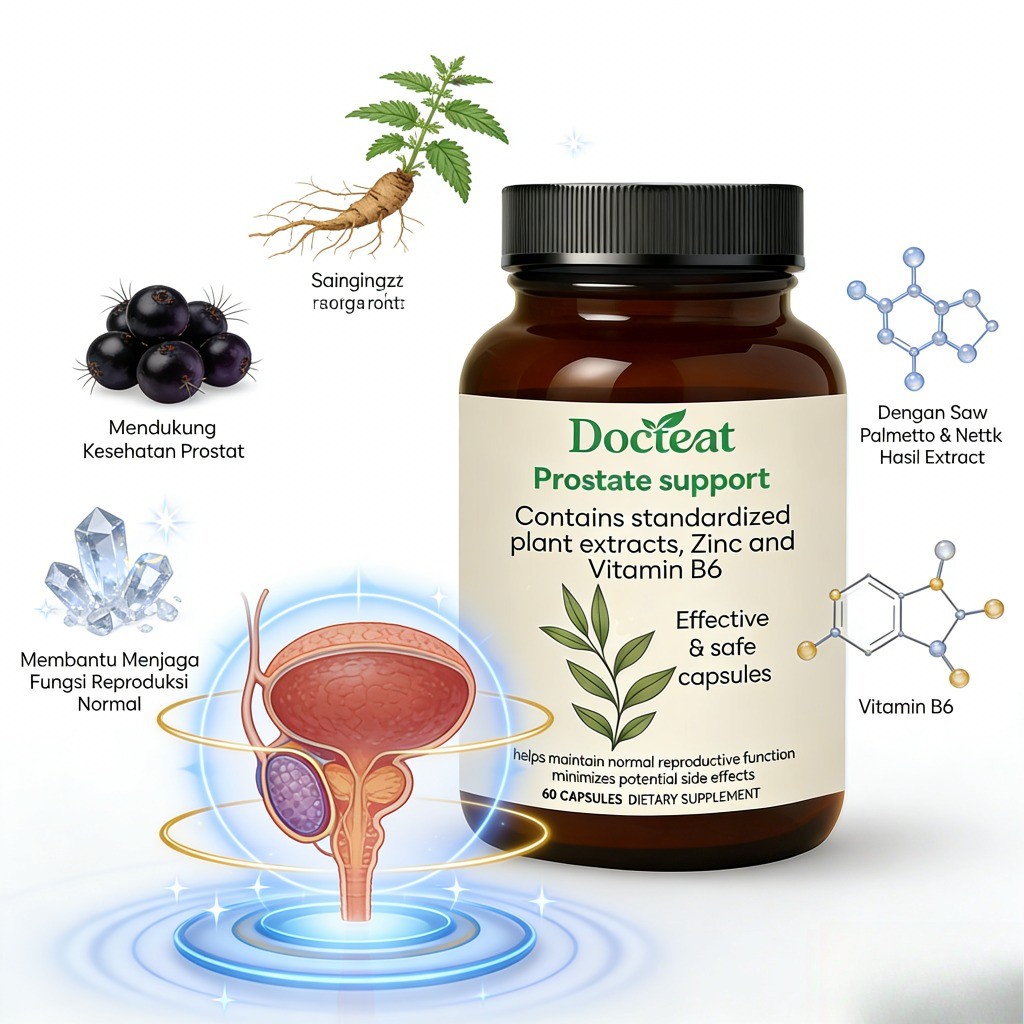 Prostate Support Saw Palmetto Zinc Vitamin B6 Kesehatan Prostat 60 Kapsul LY31913