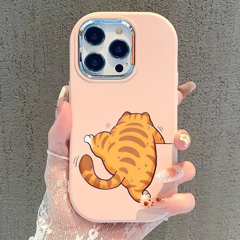 Softcase For Samsung Case A32 5G A34 M32 Silicon TPU Colorful Cute Kucing Oranye Cover